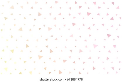 Light Orange vector abstract colorful background, which consist of triangles. Pattern with colored triangles on white background.
