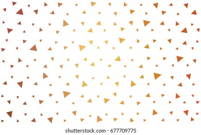 Light Orange vector abstract colorful background, which consist of triangles. Pattern with colored triangles on white background.