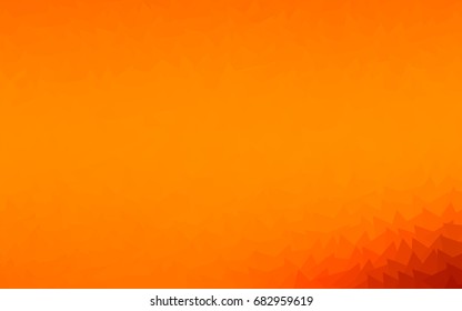 Light Orange vector abstract colorful background, which consist of triangles. Pattern with colored triangles on white background.