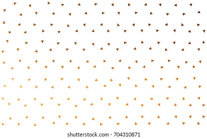 Light Orange vector abstract colorful background, which consist of triangles. Pattern with colored triangles on white background.
