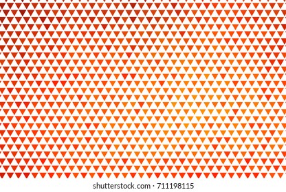Light Orange vector abstract colorful background, which consist of triangles. Pattern with colored triangles on white background.