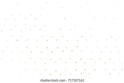 Light Orange vector abstract colorful background, which consist of triangles. Pattern with colored triangles on white background.