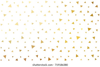 Light Orange vector abstract colorful background, which consist of triangles. Pattern with colored triangles on white background.