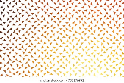 Light Orange vector abstract colorful background, which consist of triangles. Pattern with colored triangles on white background.