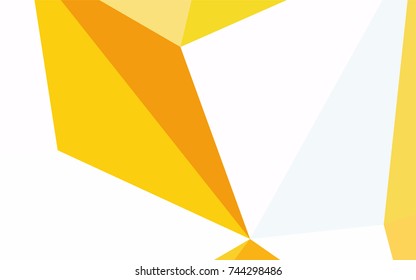 Light Orange vector abstract colorful background, which consist of triangles. Pattern with colored triangles on white background.