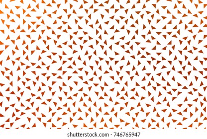 Light Orange vector abstract colorful background, which consist of triangles. Pattern with colored triangles on white background.
