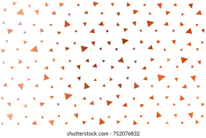Light Orange vector abstract colorful background, which consist of triangles. Pattern with colored triangles on white background.