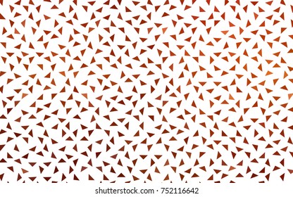 Light Orange vector abstract colorful background, which consist of triangles. Pattern with colored triangles on white background.
