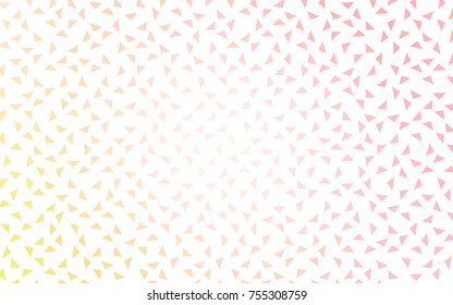 Light Orange vector abstract colorful background, which consist of triangles. Pattern with colored triangles on white background.