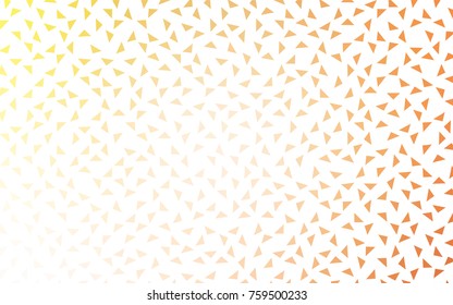Light Orange vector abstract colorful background, which consist of triangles. Pattern with colored triangles on white background.