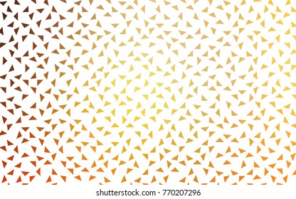 Light Orange vector abstract colorful background, which consist of triangles. Pattern with colored triangles on white background.