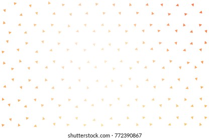 Light Orange vector abstract colorful background, which consist of triangles. Pattern with colored triangles on white background.