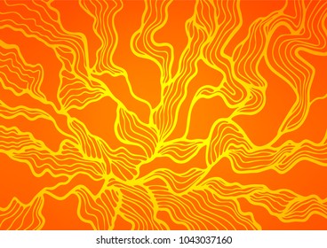 Light Orange vector abstract doodle pattern. Brand-new colored illustration in blurry style with doodles. The doodle design can be used for your web site.