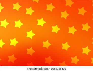 Light Orange vector abstract doodle template. Geometric doodle illustration in Origami style with gradient. The pattern can be used for coloring books and pages for kids.