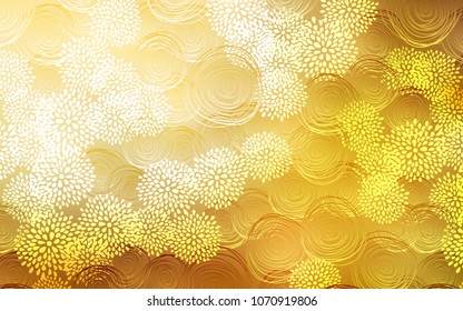 Light Orange vector abstract doodle background. Shining colored illustration with flowers in doodle style. A new texture for your design.