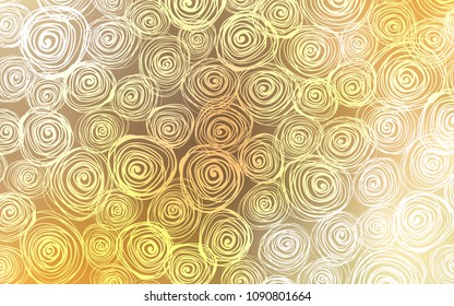 Light Orange vector abstract doodle wallpaper. Sketchy doodles with roses on blurred background. The pattern can be used for coloring books and pages for kids.