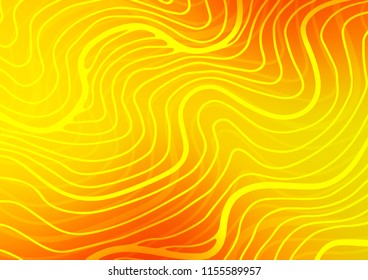 Light Orange vector abstract doodle template. Colorful abstract illustration with lines in Asian style. Hand painted design for web, wrapping, wallpaper.