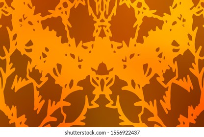 Light Orange vector abstract doodle background. Doodle illustration made by child in Origami style with gradient. The textured pattern can be used for website.