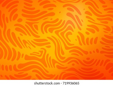 Light Orange vector abstract doodle background. A vague abstract illustration with doodles in Indian style. The textured pattern can be used for website.