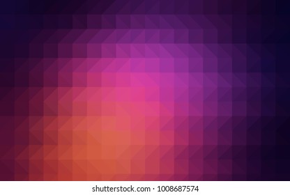 Light Orange vector abstract mosaic pattern. A sample with polygonal shapes. Brand-new style for your business design.