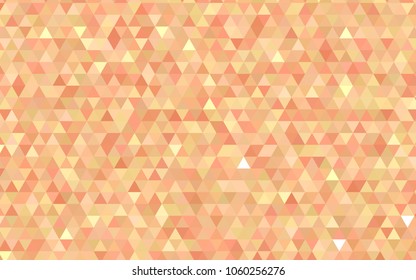 Light Orange vector abstract mosaic pattern. Geometric illustration in Origami style with gradient.  Triangular pattern for your business design.