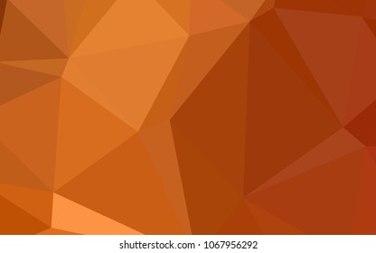 Light Orange vector abstract mosaic backdrop. Creative geometric illustration in Origami style with gradient. The polygonal design can be used for your web site.
