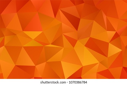 Light Orange vector abstract mosaic template. Colorful abstract illustration with gradient. The elegant pattern can be used as part of a brand book.