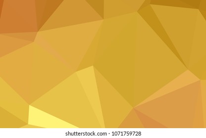 Light Orange vector abstract mosaic backdrop. A completely new color illustration in a  polygonal style. That pattern can be used as a part of a brand book.