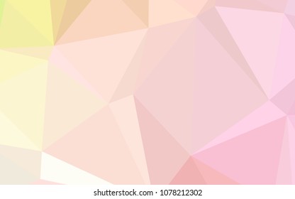 Light Orange vector abstract mosaic pattern. Geometric illustration in Origami style with gradient.  That pattern can be used as a part of a brand book.