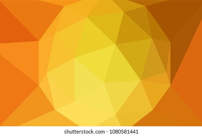 Light Orange vector abstract mosaic pattern. Elegant bright polygonal illustration with gradient. Triangular pattern for your design.