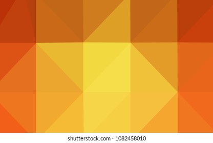 Light Orange vector abstract mosaic pattern. Creative illustration in halftone style with gradient. A completely new template for your business design.