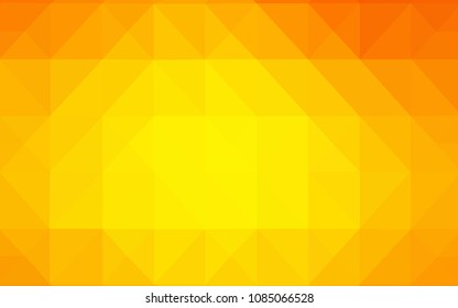 Light Orange vector abstract mosaic background. A sample with polygonal shapes. Polygonal design for your web site.