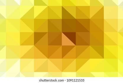 Light Orange vector abstract mosaic pattern. Glitter abstract illustration with an elegant triangles. Brand new style for your business design.