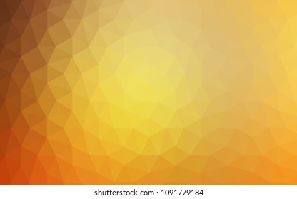 Light Orange vector abstract mosaic pattern. Creative geometric illustration in Origami style with gradient. Best triangular design for your business.