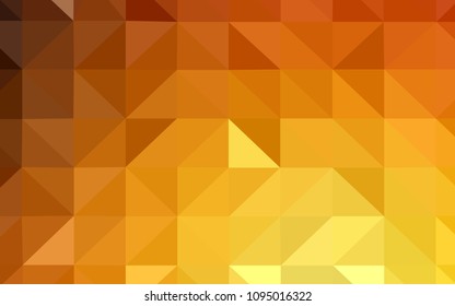 Light Orange vector abstract mosaic background. Creative geometric illustration in Origami style with gradient. A completely new design for your leaflet.
