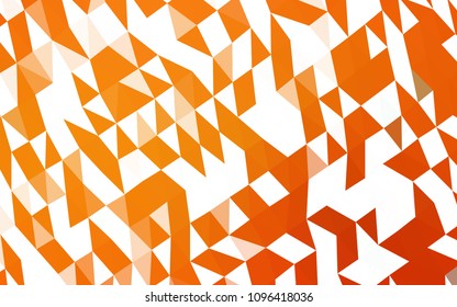 Light Orange vector abstract mosaic template. Creative geometric illustration in Origami style with gradient. A completely new template for your business design.