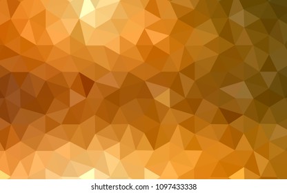 Light Orange vector abstract mosaic background. Shining colorful illustration with triangles. Completely new template for your banner.