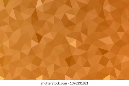 Light Orange vector abstract mosaic backdrop. Triangular geometric sample with gradient.  Pattern for a brand book's backdrop.