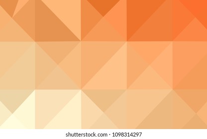 Light Orange vector abstract mosaic backdrop. Modern geometrical abstract illustration with gradient. The polygonal design can be used for your web site.