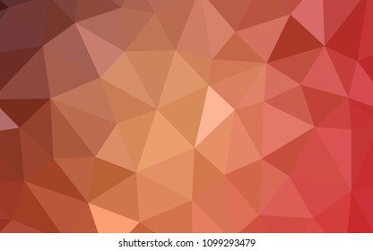 Light Orange vector abstract mosaic background. A completely new color illustration in a polygonal style. Textured pattern for your backgrounds.
