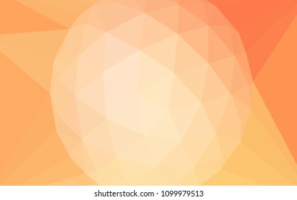 Light Orange vector abstract mosaic pattern with a diamond. A sample with polygonal shapes. Textured pattern for your backgrounds.