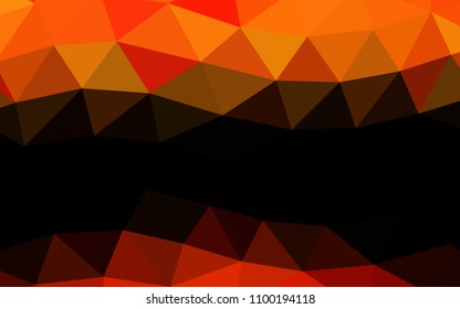 Light Orange vector abstract mosaic abstract mosaic. Glitter abstract illustration with an elegant design. The textured pattern can be used for background.