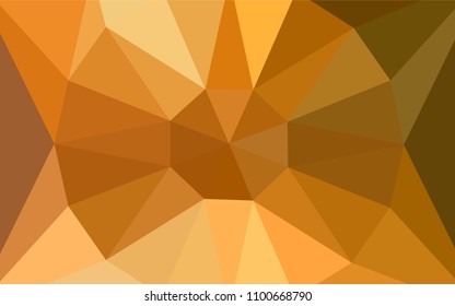 Light Orange vector abstract mosaic backdrop with a diamond. Colorful illustration in a polygonal style. A completely new design for your leaflet.