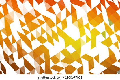 Light Orange vector abstract mosaic template. A sample with polygonal shapes. The textured pattern can be used for background.