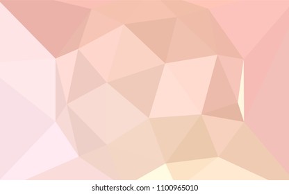 Light Orange vector abstract mosaic backdrop. A sample with polygonal shapes. Completely new template for your banner.