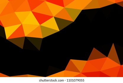 Light Orange vector abstract mosaic abstract mosaic. Creative geometric illustration in Origami style with gradient. Brand new design for your business.