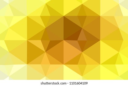 Light Orange vector abstract mosaic pattern. Elegant bright polygonal illustration with gradient. The best triangular design for your business.
