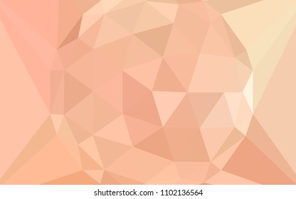 Light Orange vector abstract mosaic backdrop with a diamond. Illustration in Origami style with gradient.  Template for cell phone's backgrounds.
