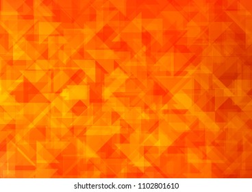Light Orange vector abstract mosaic abstract mosaic. Shining illustration, which consist of triangles. A new texture for your design.