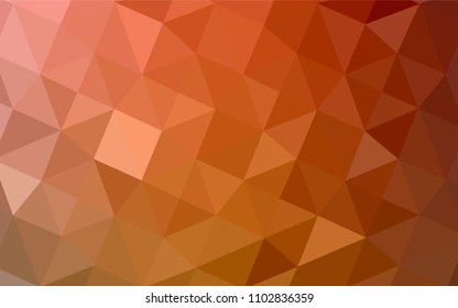 Light Orange vector abstract mosaic backdrop. Colorful illustration in polygonal style with gradient. A completely new template for your business design.